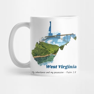 USA State of West Virginia Psalm 2:8 - My Inheritance and possession Mug